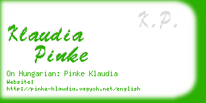 klaudia pinke business card